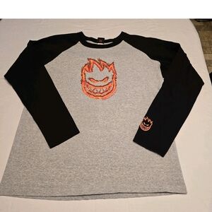 Rare Vintage Spitfire Wheels Raglan Long-Sleeve Sz XL Y2K Excellent Condition